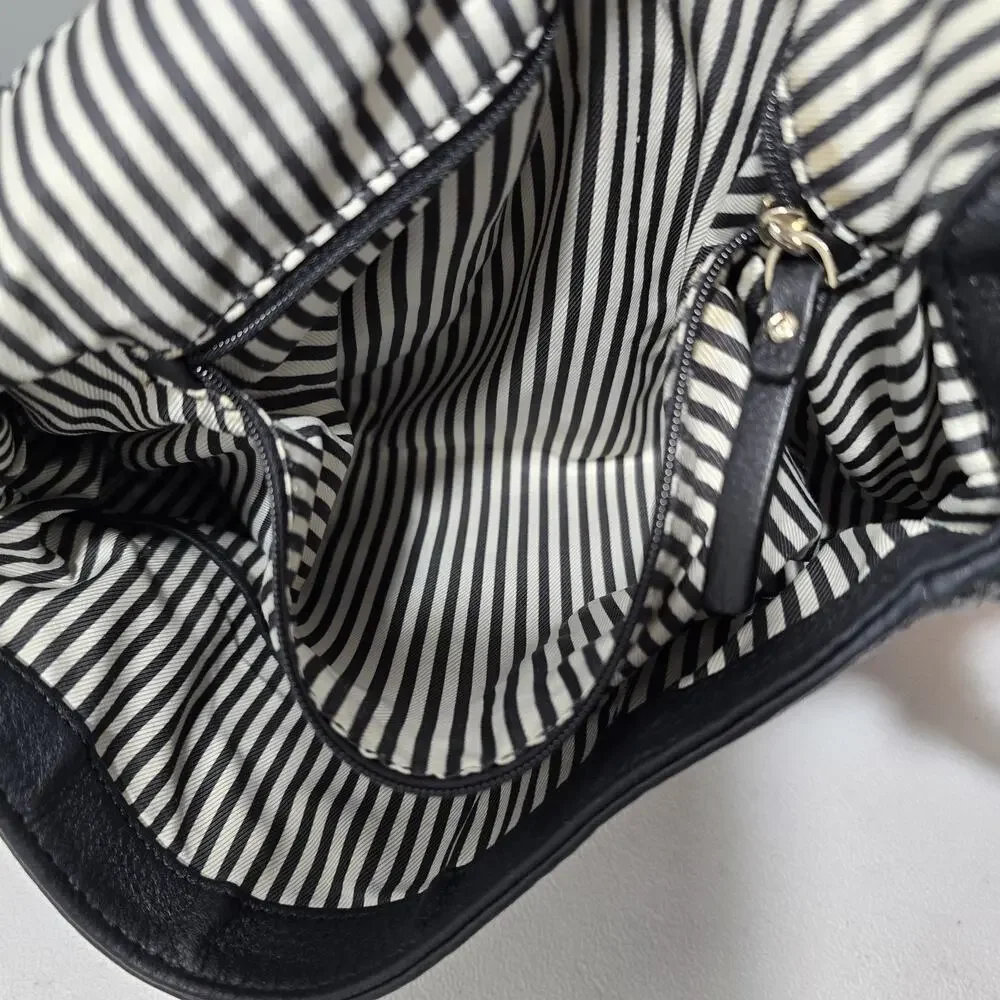 Kate Spade New York Cobble Hill Black Pebbled Leather Shoulder Bag Chain Strap